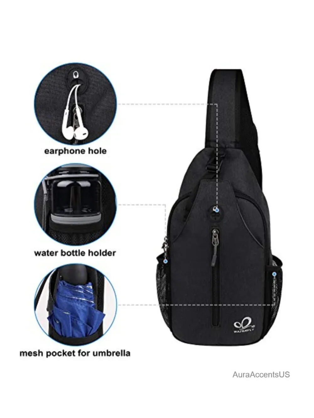Water-Resistant Hiking Daypack with Adjustable Strap